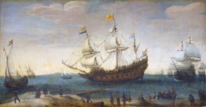 800px-Hendrick_Cornelis_Vroom_Het_uitzeilen_van_een_aantal_Oost-Indiëvaarders_(1600).jpg